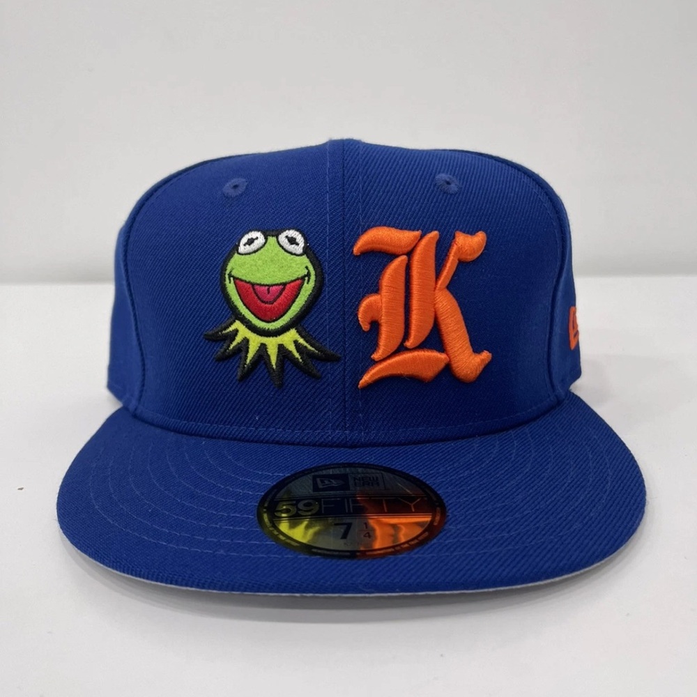 New Era The Muppets Kermit The Frog 59Fifty Wool Fitted Cap Hat 7 1/4